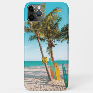 Surf boards on beach throw pillow Case-Mate iPhone case