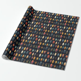 Surf Boards on Black Wrapping Paper