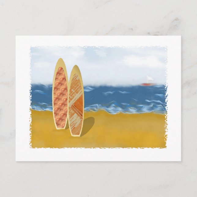 Surf Boards On The Beach Postcard (Front)