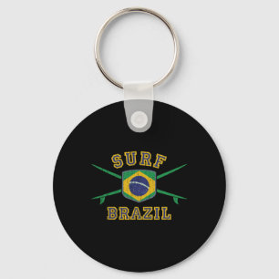 Surf Brazil Vintage Brasil Flag Surfboards Brazil Key Ring
