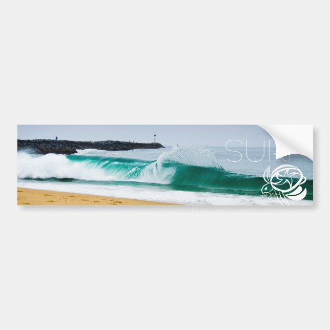 surf bumper bumper sticker (Front)