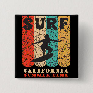 Surf California 15 Cm Square Badge