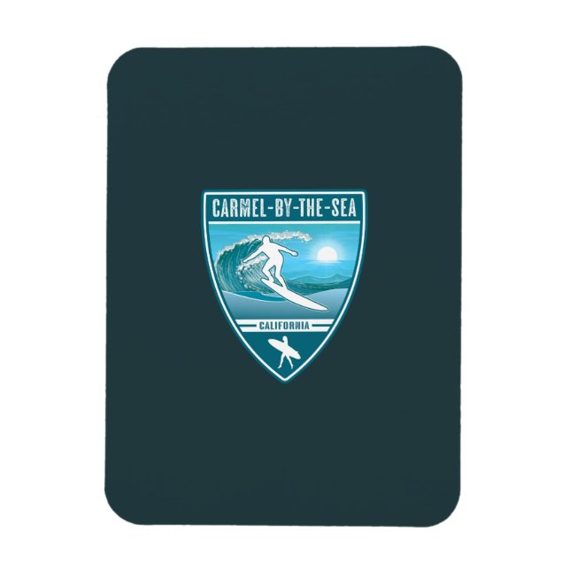 Surf Carmel-By-The-Sea California Magnet (Vertical)