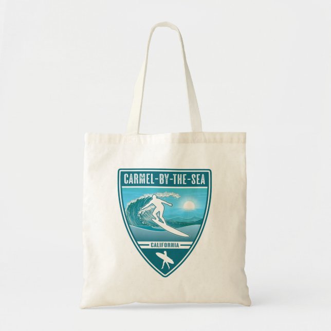 Surf Carmel-By-The-Sea California Tote Bag (Front)