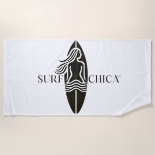 Surf Chica® Beach Towel – Coastal Lifestyle Logo T