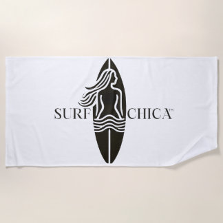 Surf Chica® Beach Towel – Coastal Lifestyle Logo T