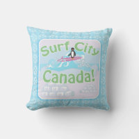 Surf City Canada Fun Penguin Cartoon