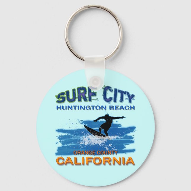 SURF CITY HUNTINGTON BEACH KEY RING (Front)
