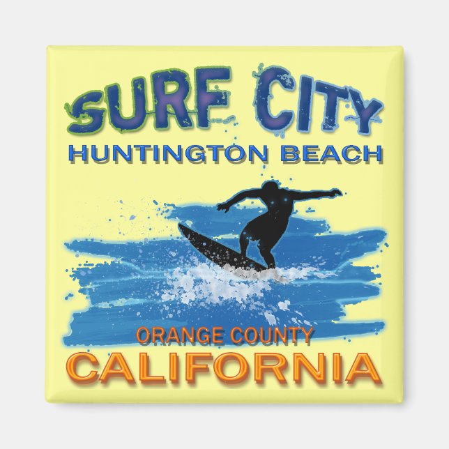 SURF CITY HUNTINGTON BEACH MAGNET (Front)