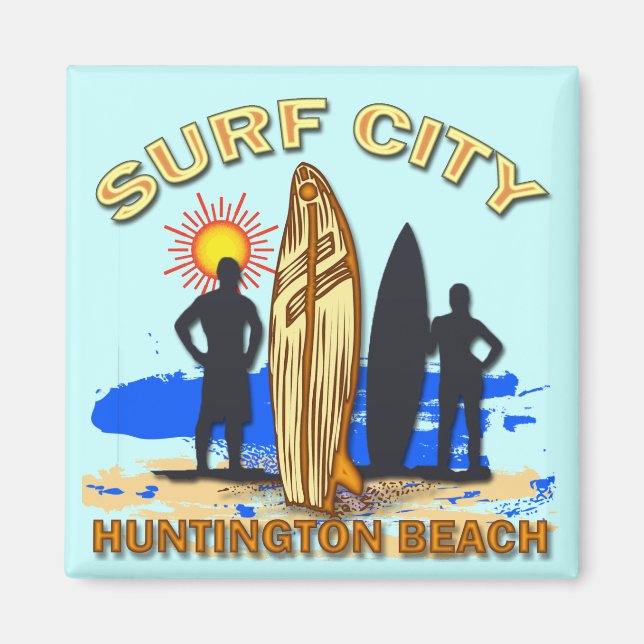 SURF CITY HUNTINGTON BEACH MAGNET (Front)
