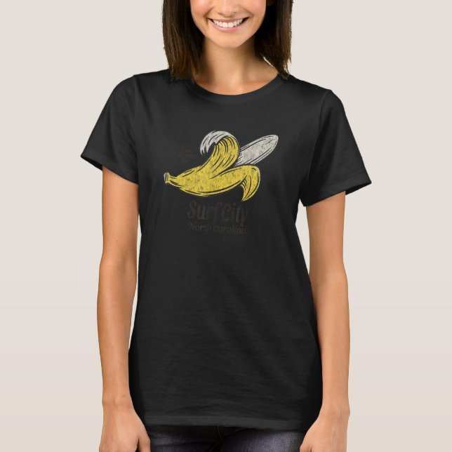 Surf City, NC Summertime Vacationing Banana T-Shirt (Front)