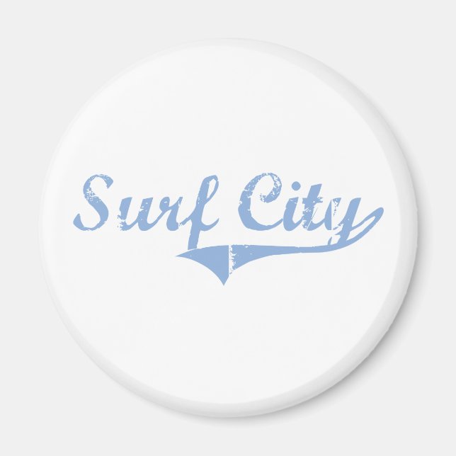 Surf City North Carolina Classic Design Magnet (Front)