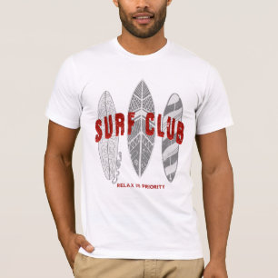 Surf Club Summer Beach Vacation Funny Vintage T-Shirt