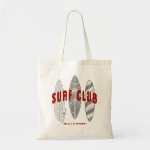 Surf Club Summer Beach Vacation Funny Vintage Tote Bag