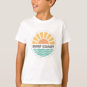 Surf Coast Vintage Sunset Beach Retro Design T-Shirt