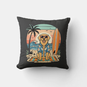 Surf Dog Retro Beach Summer Cushion