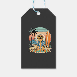 Surf Dog Retro Beach Summer Gift Tags