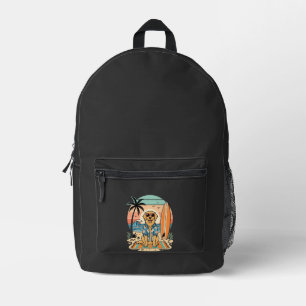 Surf Dog Retro Beach Summer Printed Backpack