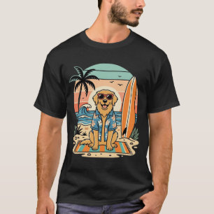 Surf Dog Retro Beach Summer T-Shirt