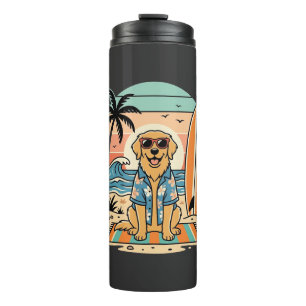 Surf Dog Retro Beach Summer Thermal Tumbler