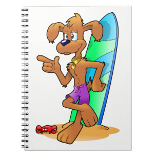 Surf Dog Spiral Notebook