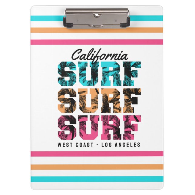 Surf Dreams: California Sunset Edition Clipboard (Front)