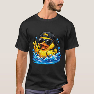 Surf Duck in Cap and Sunglasses T-Shirt