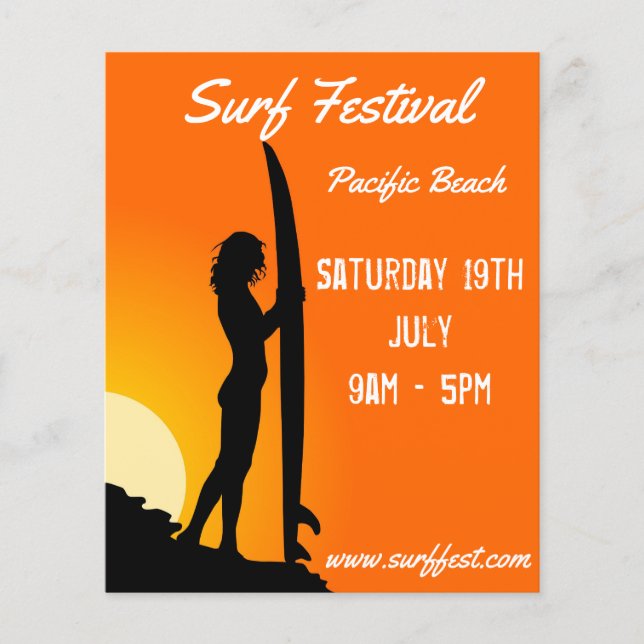 Surf festival or competition flyers (Front)