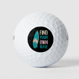 Surf Find Your Own Wave Surf Board Golf Balls
