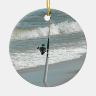 Surf Fishing Ceramic Tree Decoration