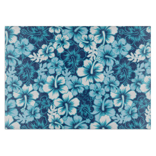Surf Floral Hibiscus Pattern Cutting Board