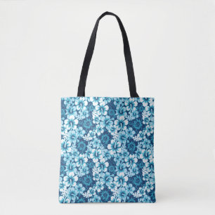 Surf Floral Hibiscus Pattern Tote Bag