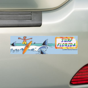 Surf Florida bumpersticker Bumper Sticker