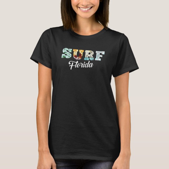Surf Florida Surfer Miami Beach Surfing T-Shirt (Front)