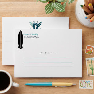 Surf Grooms Wedding Envelope