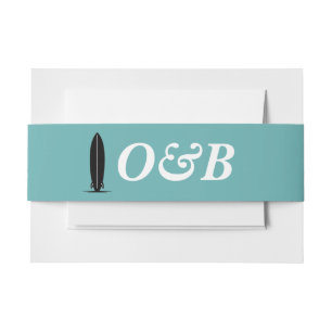 Surf Grooms Wedding Invitation Belly Band