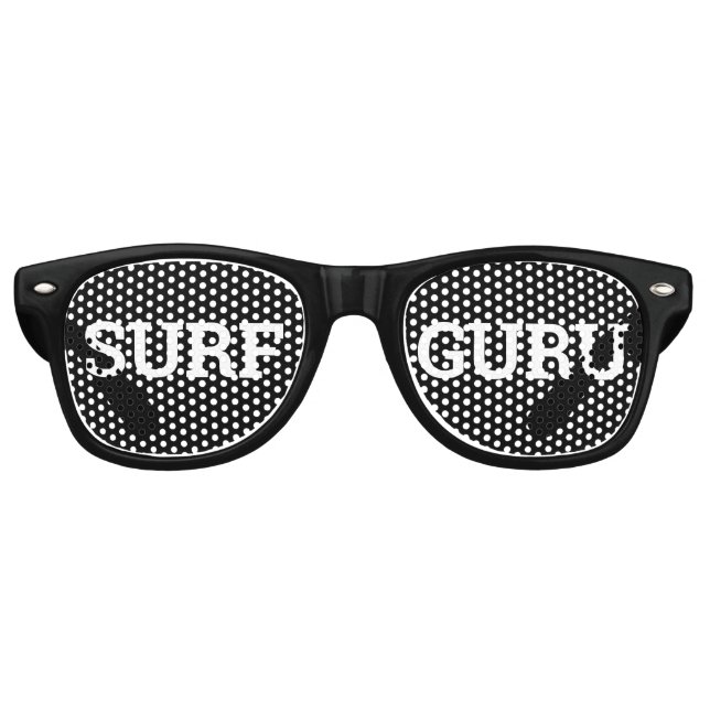 SURF GURU retro Shades / Fun Party Sunglasses (Front)