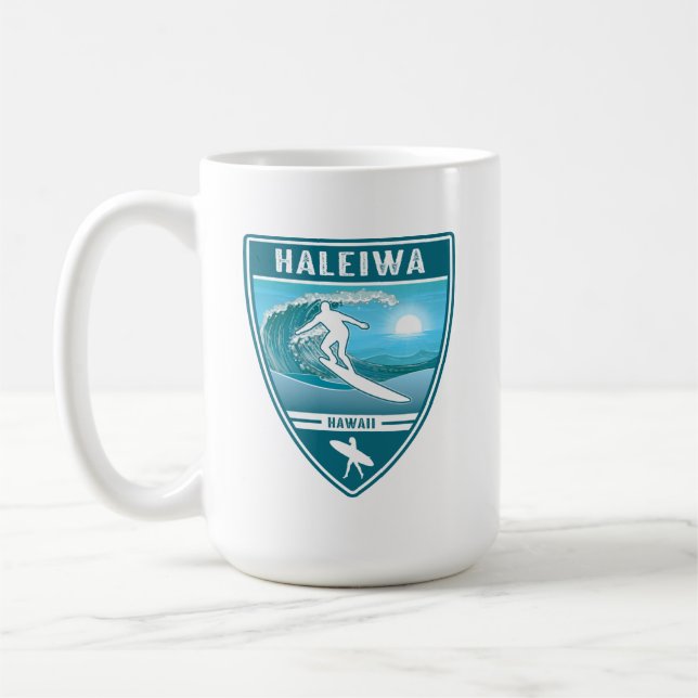 Surf Haleiwa Hawaii Coffee Mug (Left)