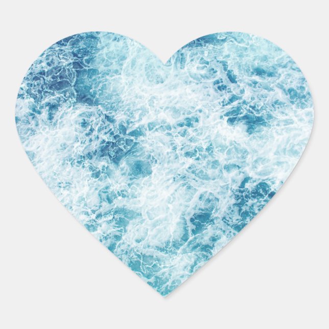 Surf Heart Sticker (Front)