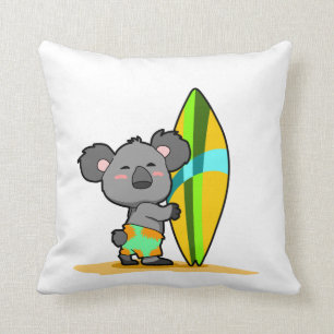 Surf Koala Bear Pillow