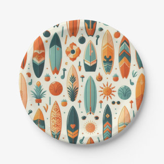 Surf Life Paper Plate