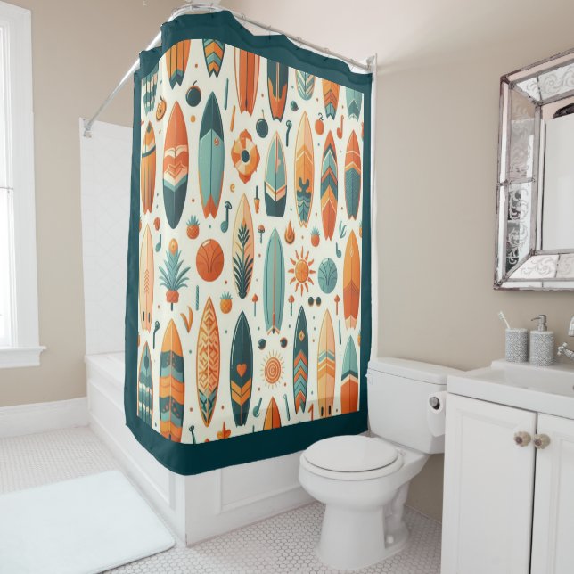 Surf Life Shower Curtain (In Situ)