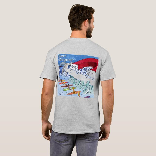 Surf Magnet men gray T-shirt back (Back Full)