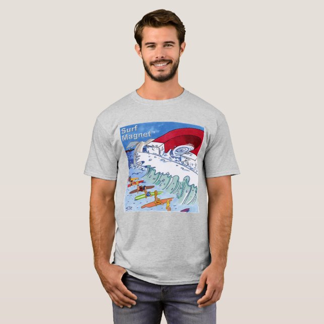 Surf Magnet men grey T-shirt (Front Full)