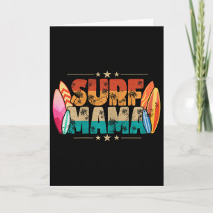 Surf Mama Surfer Mommy Mom Summer Beach Vibes Surf Card