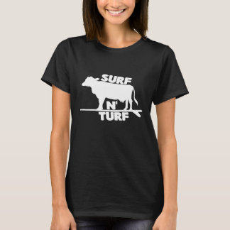 Surf N Turf Cow Surfing T-Shirt