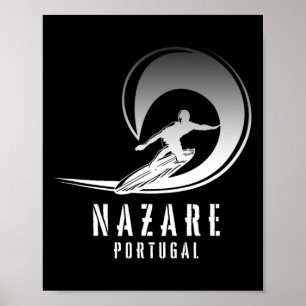 Surf Nazare, Surfing Nazare In Portugal, Pipe Surf Poster