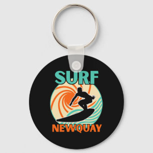 Surf Newquay Cornwall Surfing Beach Holiday Key Ring