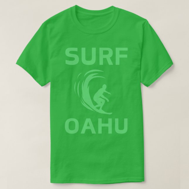 Surf Oahu Hawaii Surfing TShirt (Design Front)