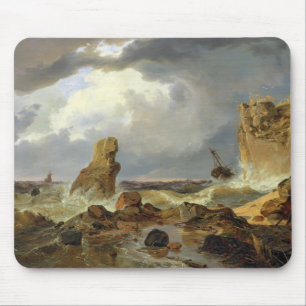Surf on a Rocky Coast, 1835 Mouse Pad